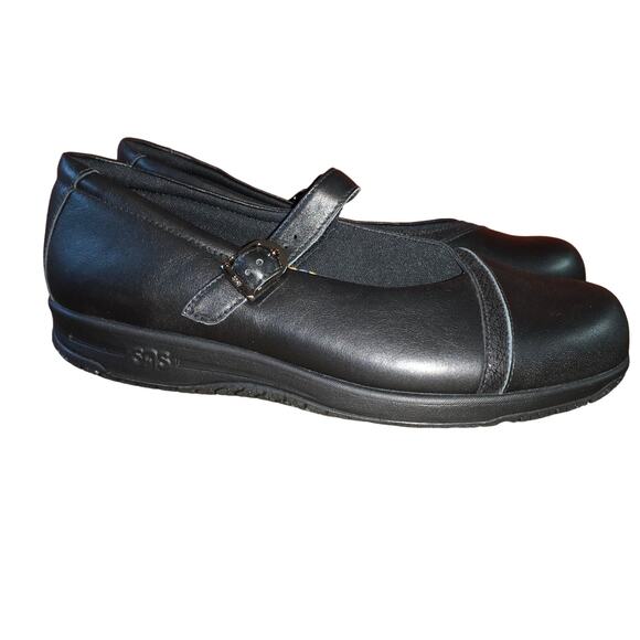 SAS San Antonio Shoes Clare Non Slip Mary Jane Loafer Black Womens 9 Narrow - Picture 1 of 9